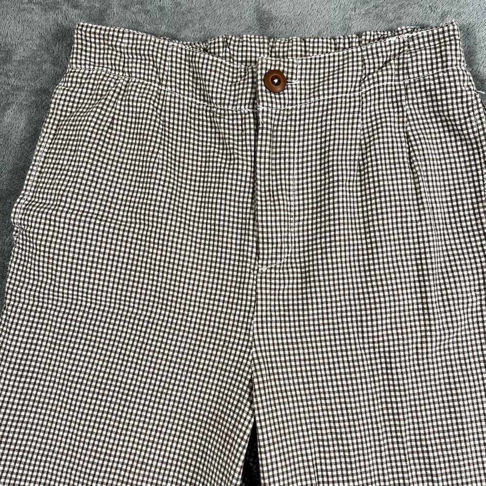 Free People Kate Pants Women’s S Plaid Straight Leg Boho Indie Tailored Trouser